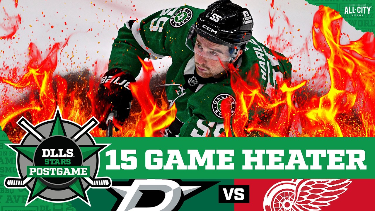 Harley The OT Hero As Stars Beat Red Wings To Tie Franchise Record Point Streak| DLLS STARS POSTGAME