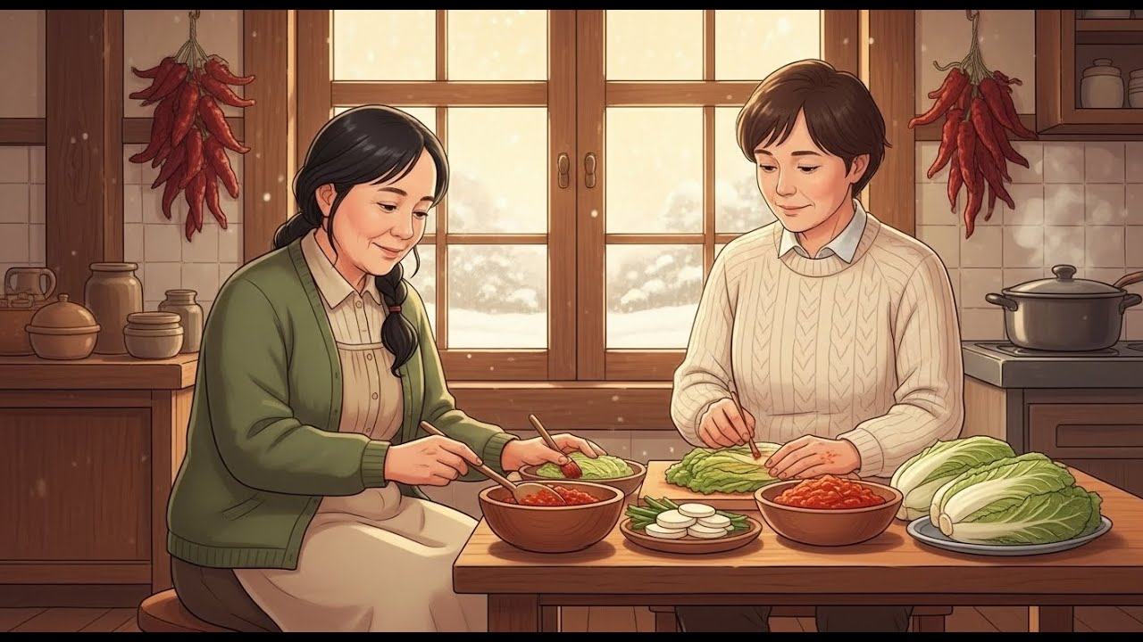 On the First Snowy Day, We Make Kimchi | Cozy Winter ASMR Cooking | cozy little days