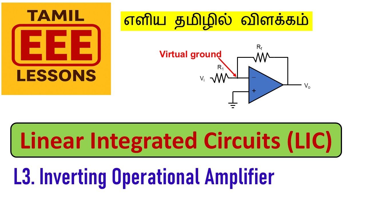 Inverting op amp derivation negative feedbaack two golden rules L3