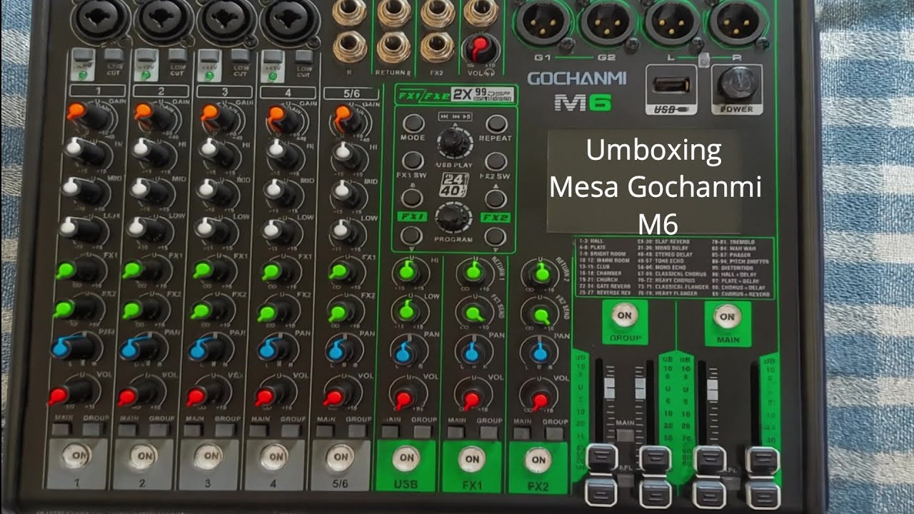 Umboxing da Mesa de Som Gochanmi M6.