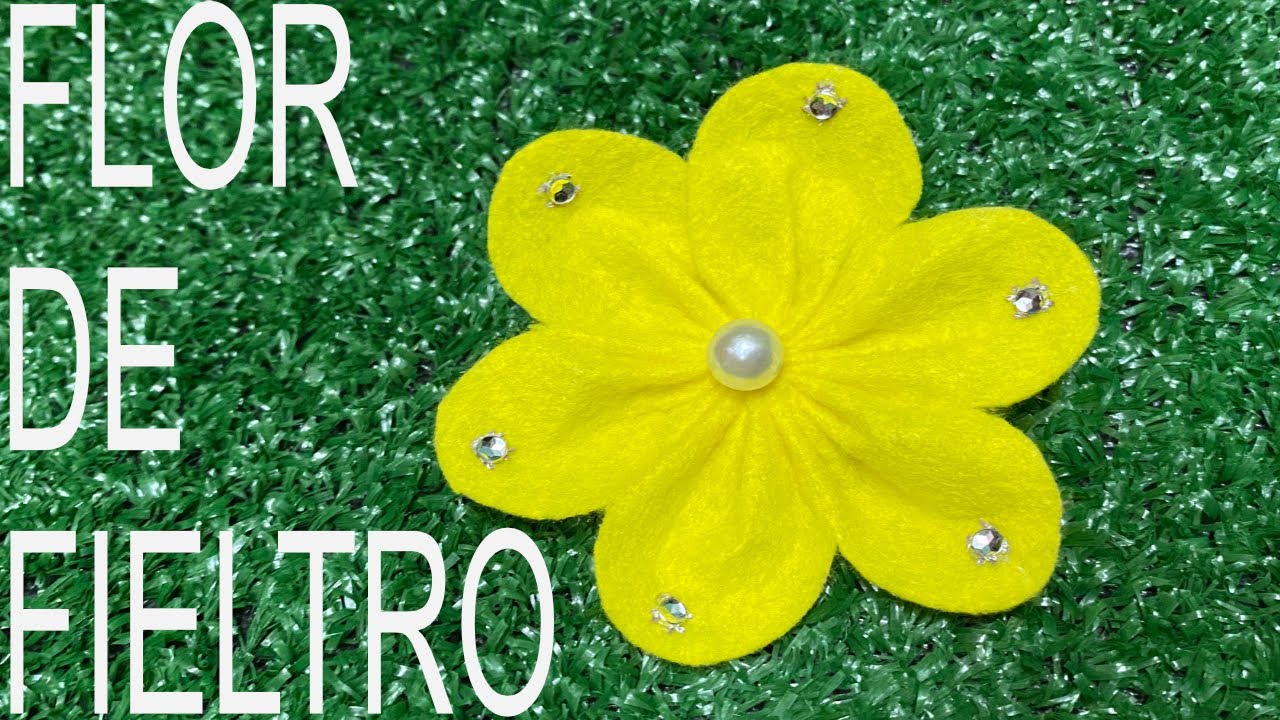 FLOR PARA EL CABELLO DE FIELTRO 🌸👩‍🦳