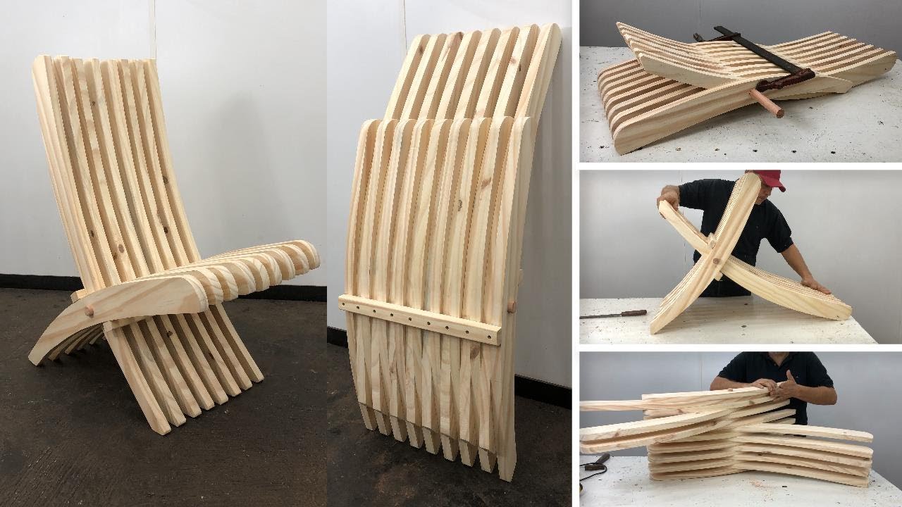 Silla Moderna Plegable Muy Bonita - Tutorial de Carpintería
