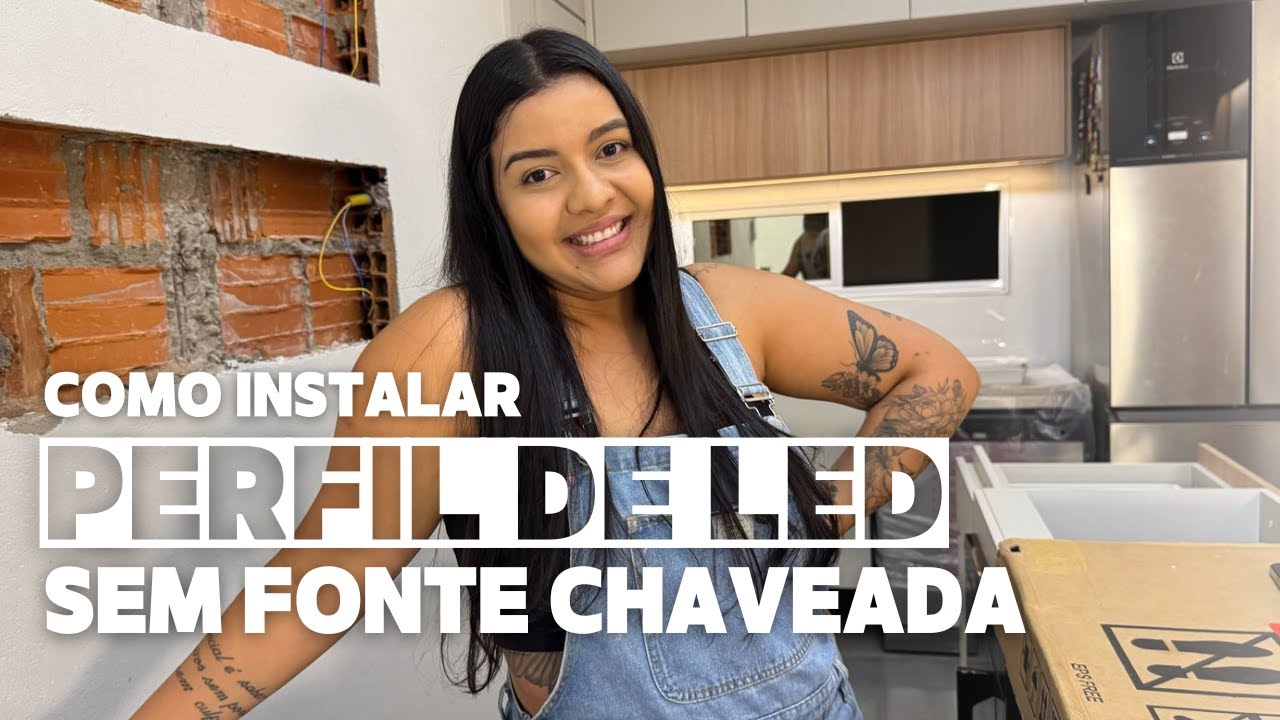 Como instalar perfil de led sem fonte chaveada | Ayrla Silvestre
