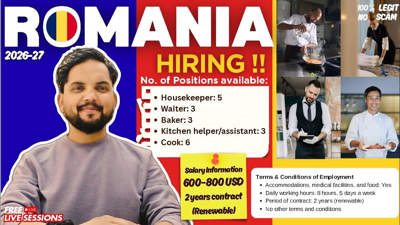 🙋‍♂️2026 - 27 ROMANIA 🇷🇴 HIRING || JOIN LIVE SESSION FREE OF COST ⚡ ⚡