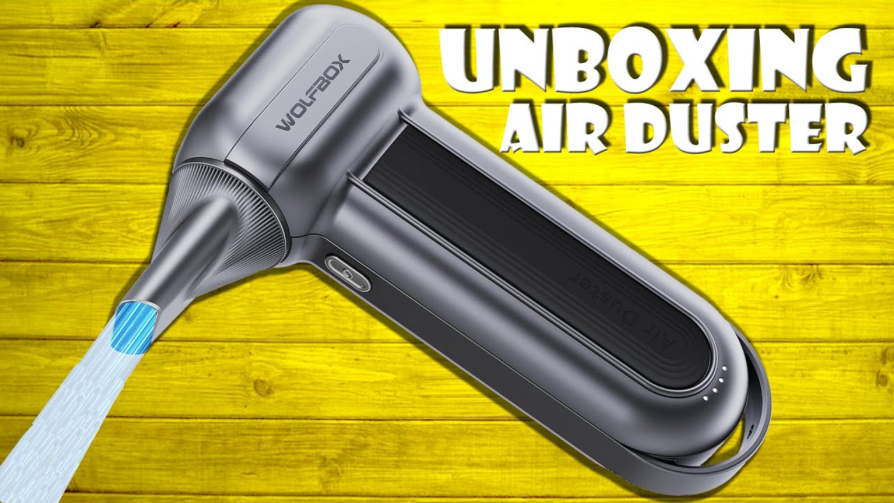Gebläse Unboxing Wolfbox Druckluft Gerät mit Akku - Unboxing Air Duster