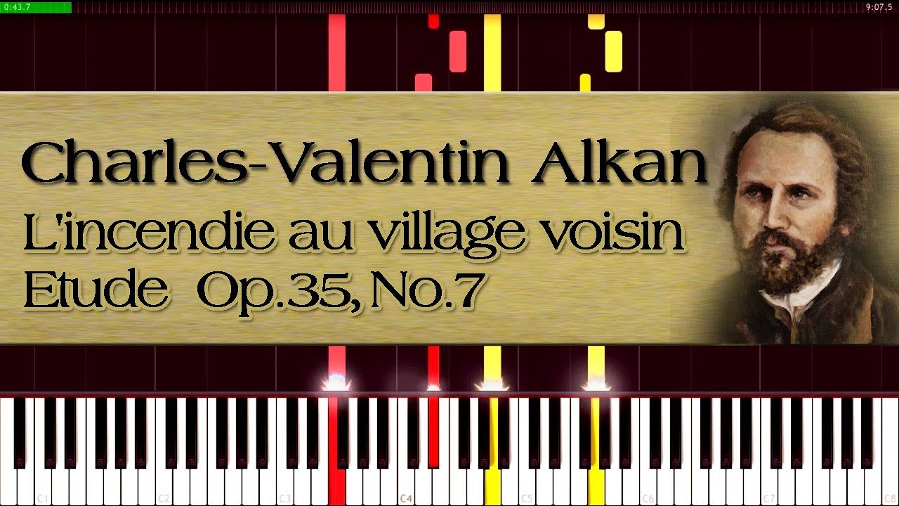 Charles-Valentin Alkan -  L'incendie au village voisin (Etude Op.35, No.7) | Piano Tutorial