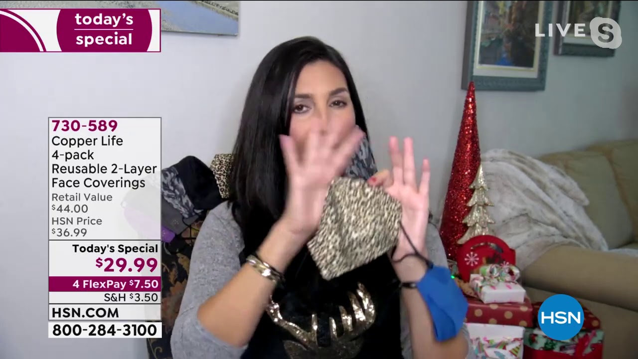 Copper Life 4pack Reusable 2Layer Face Coverings