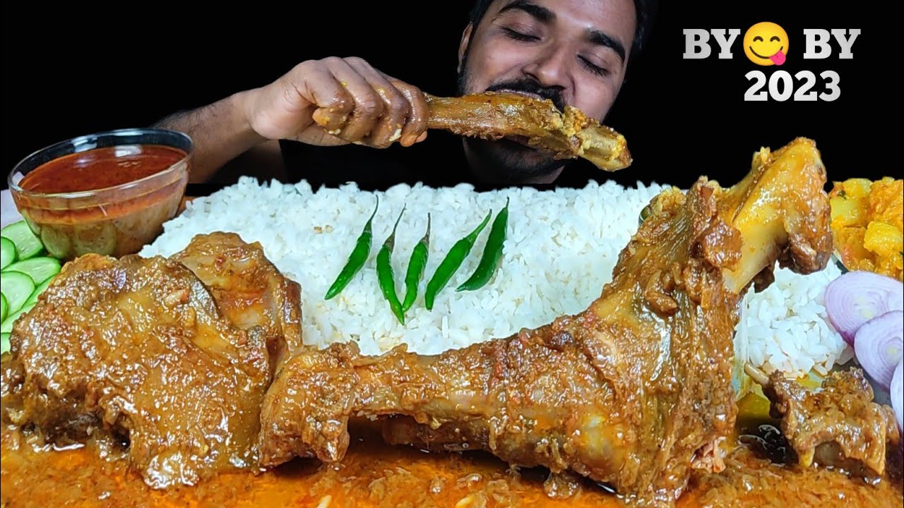 MUTTON CURRY EATING WITH RICE | ALOO KADU KI SABJI & GRAVY MUKBANG | EATING FOOD CHALLENGE VIDEO