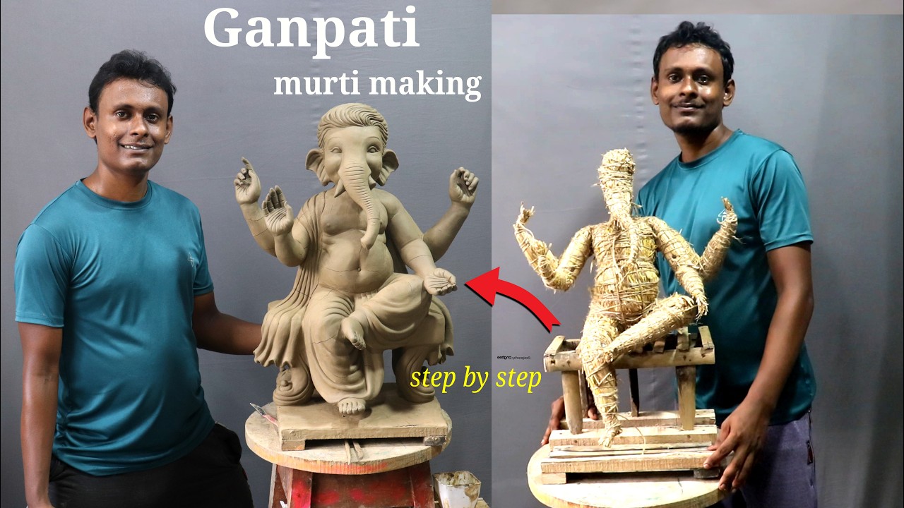 Ganpati murti making 2025 step by step | ganeshji ki murti banana
