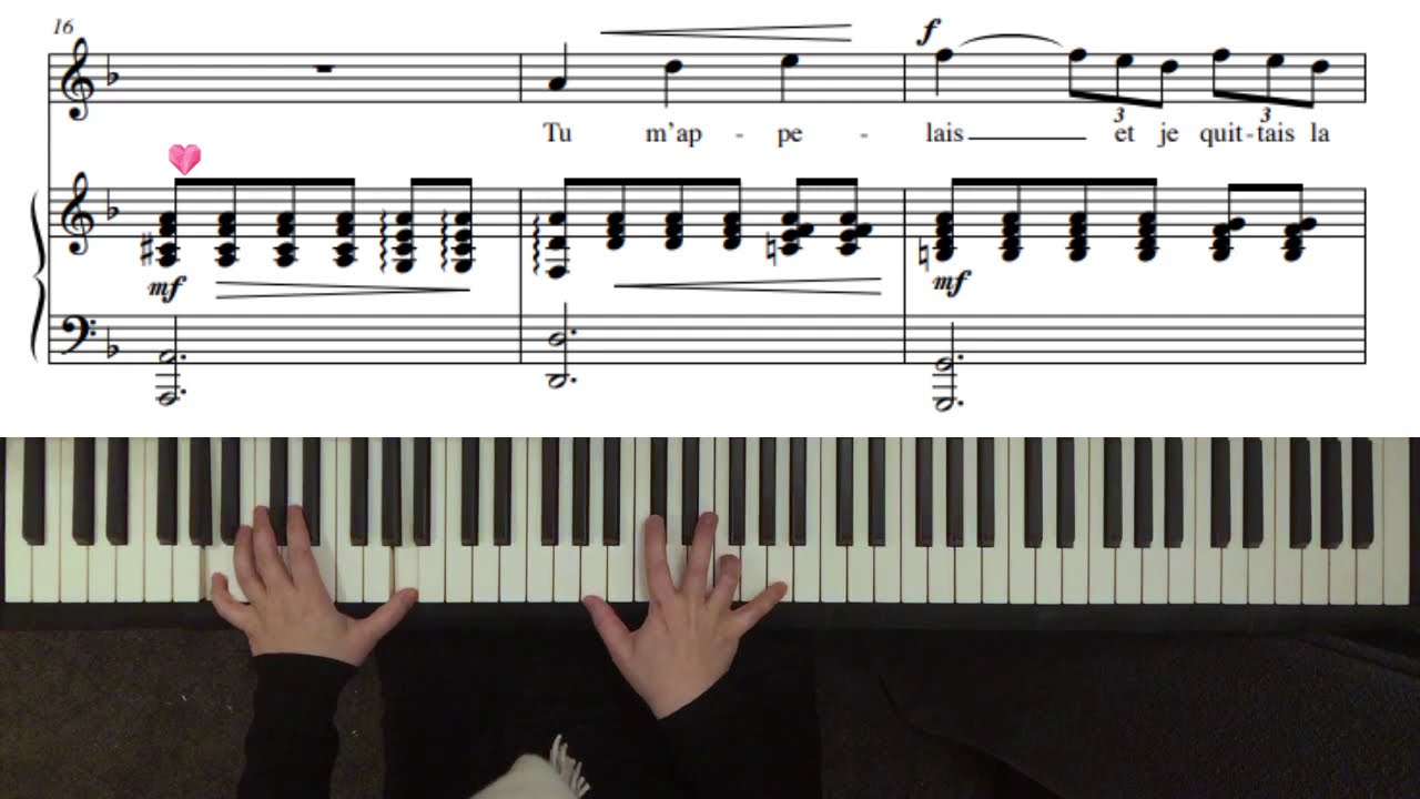 Après un rêve - G. Fauré - D minor - Piano accompaniment