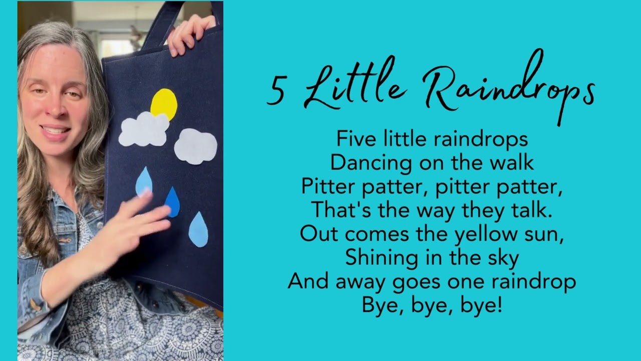 5 Little Raindrops | A Counting Song for Children