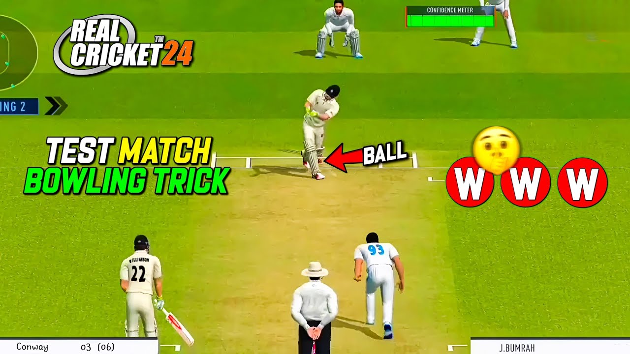 How To Take Wicket In Real Cricket 24 Test Match_😎 | Rc24 New Update Bowling Tips...