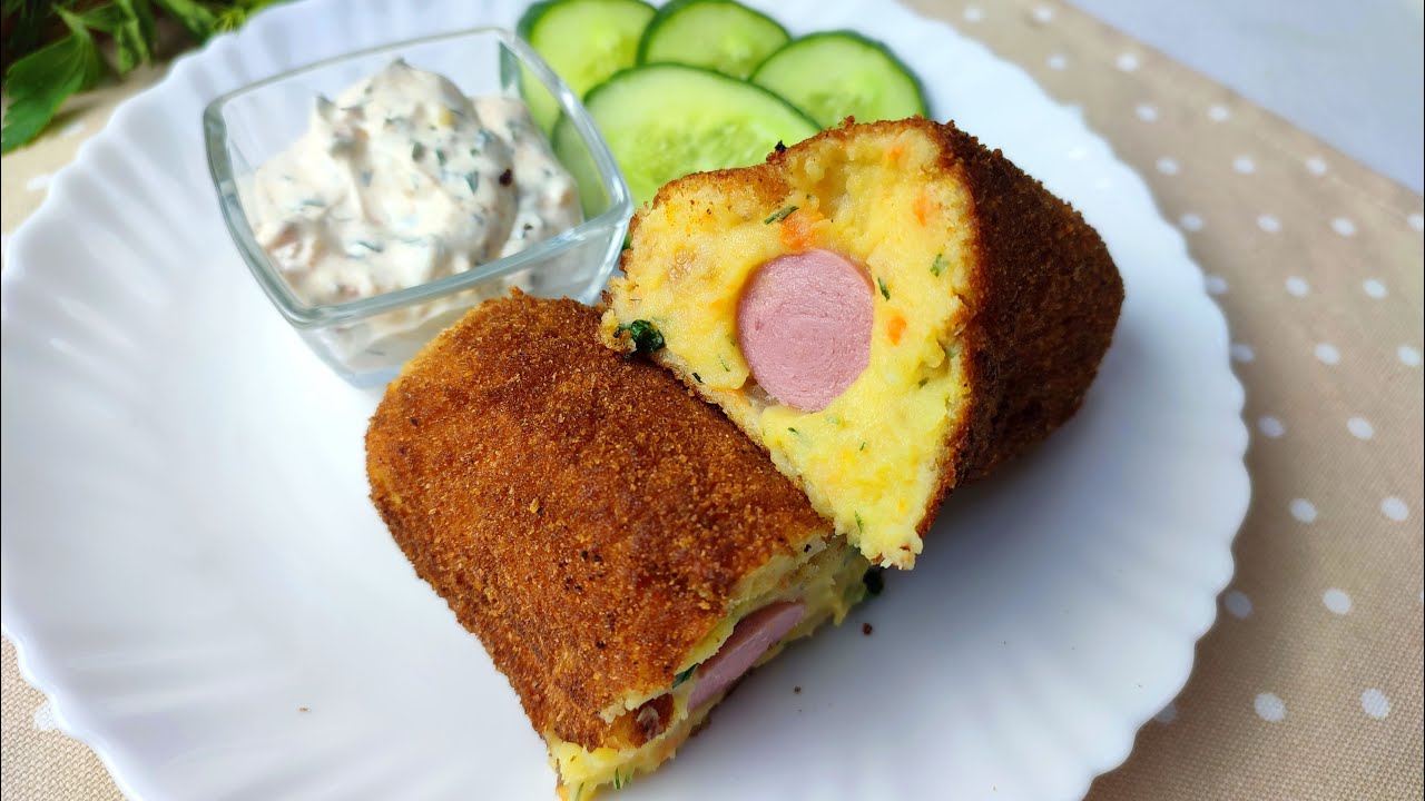 Omas Rezept mit Twist: Knusprige Kartoffelkroketten mit saftiger Wurst gefüllt! 🥔🔥