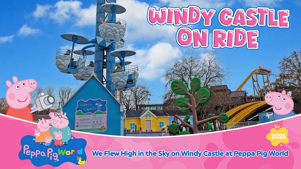 Ride Windy Castle in Peppa Pig World at Paultons Park (Feb 2026) [4K]