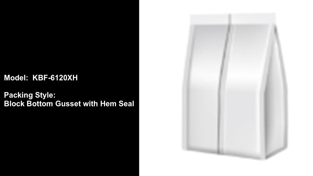 KBF−6120XH for Block Bottom Gusset with Hem Seal