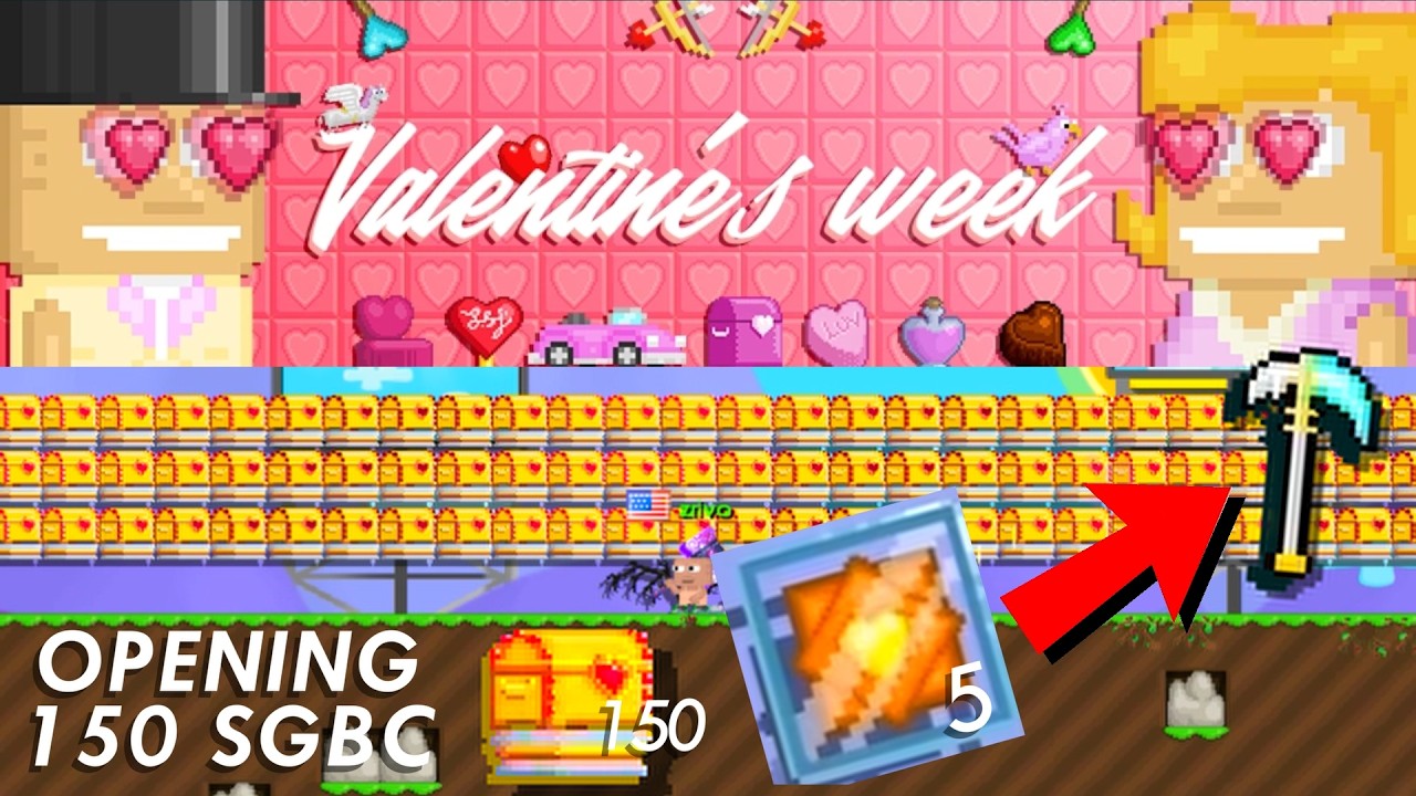 OPENING 150 Super Golden Booty Chest 👀👀🤑🤑🤑(3 GHC!???) VALENTINE WEEK 2026! | Growtopia