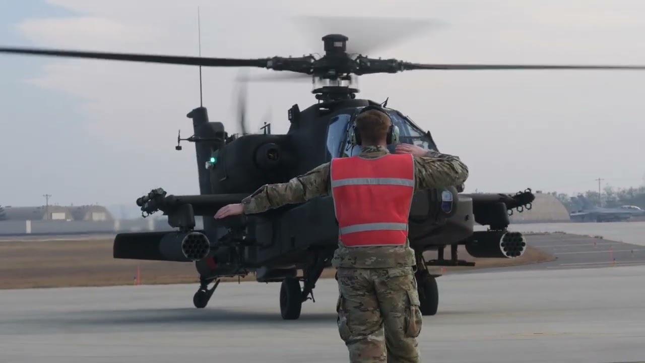 ROKA Aircraft Landing at Kunsan Air Base B-Roll
