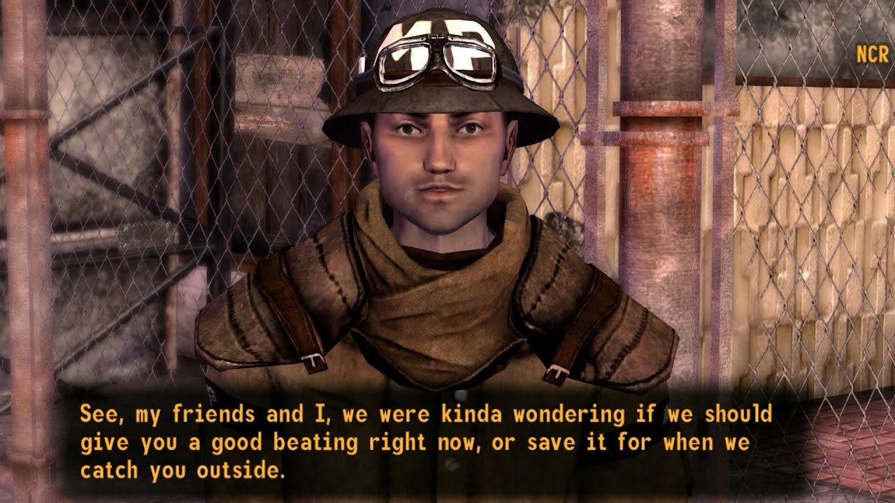 NCR Military Police React To Vilified Courier in Fallout New Vegas