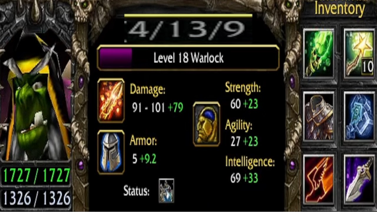 🟩Warlock and team almost threw the game hard [Dota v6.89N] (CHN)