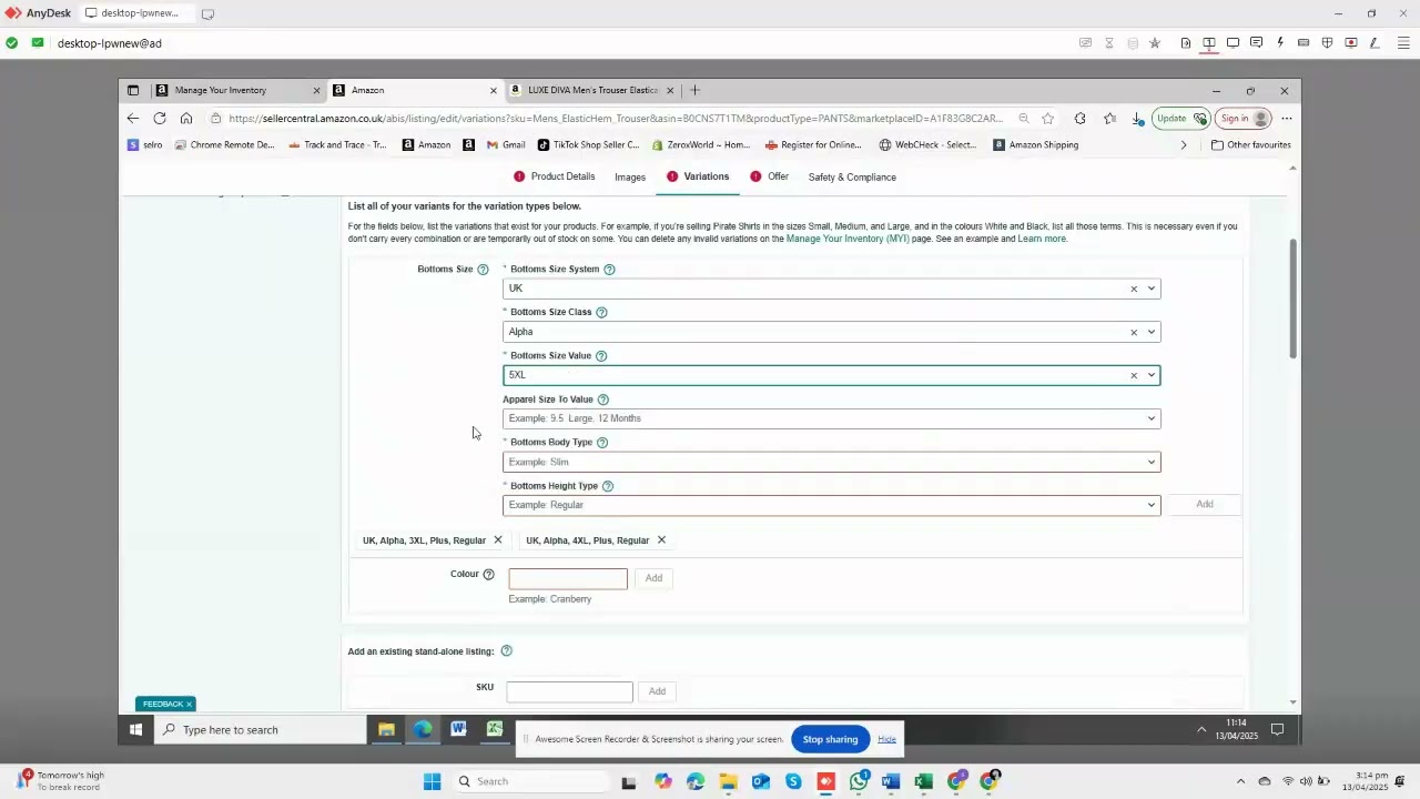 How to Add Variations to an Existing Amazon Listing Update (Size & Color) | FBA / FBM Easy Tutorial
