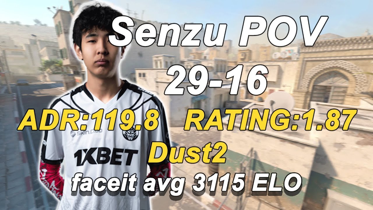 Senzu(26-12)Duo Queue Minzho Voice Comms(Dust2)|FACEIT avg 3115 ELO|CS2 POV|DEMO|Dec 8,2025
