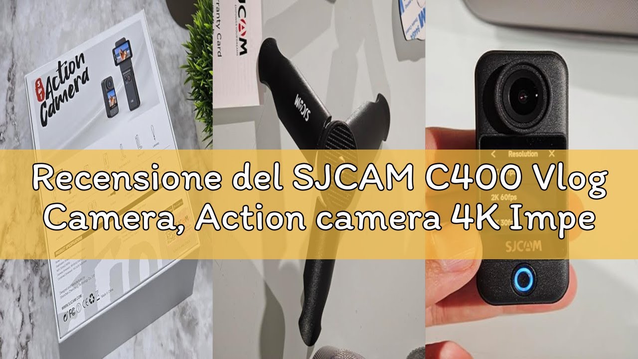 Recensione del SJCAM C400 Vlog Camera, Action camera 4K Impermeabile, Stabilizzazione a 6 Assi, Auto