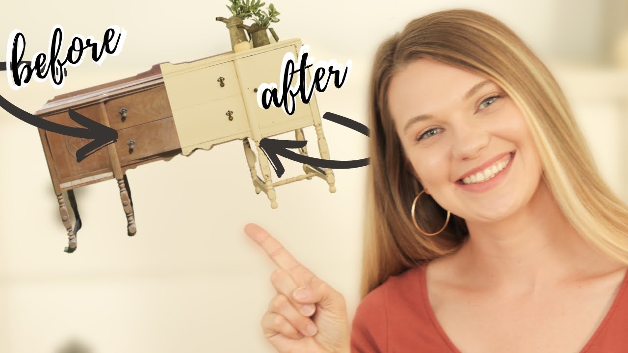 VINTAGE BUFFET MAKEOVER | From Trash to Treasure Using Milk Paint