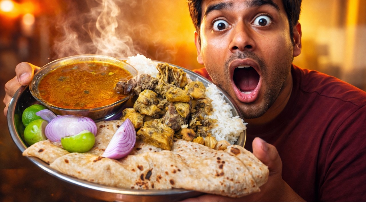 Kala Chicken Curry + Rice & Roti Mukbang 🍗🔥 Desi Food Feast!