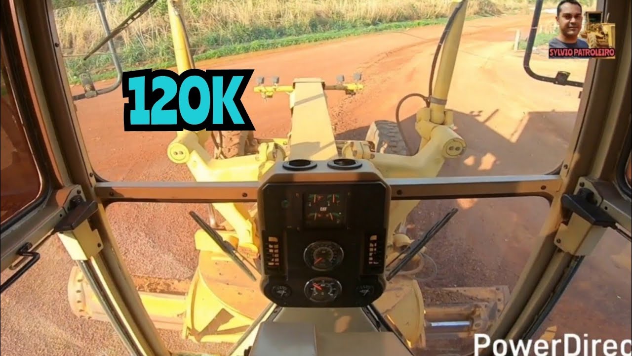 FINALIZANDO SERVIÇO / Motoniveladora caterpillar 120k grader niveleuse patrola operador Patroleiro 