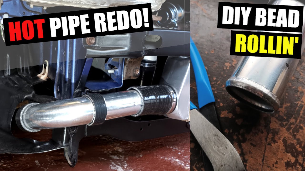 New intercooler hot pipe fabrication with DIY pipe beads | Toyota Starlet 4efe turbo build.
