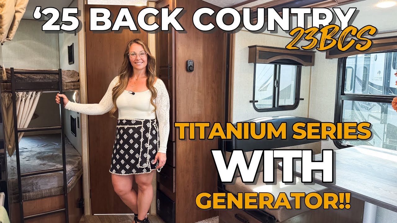 New TITANIUM SERIES Outdoors RV Back Country 23BCS! 4 Seasons, On Board Gen, & 100 gallons of water!