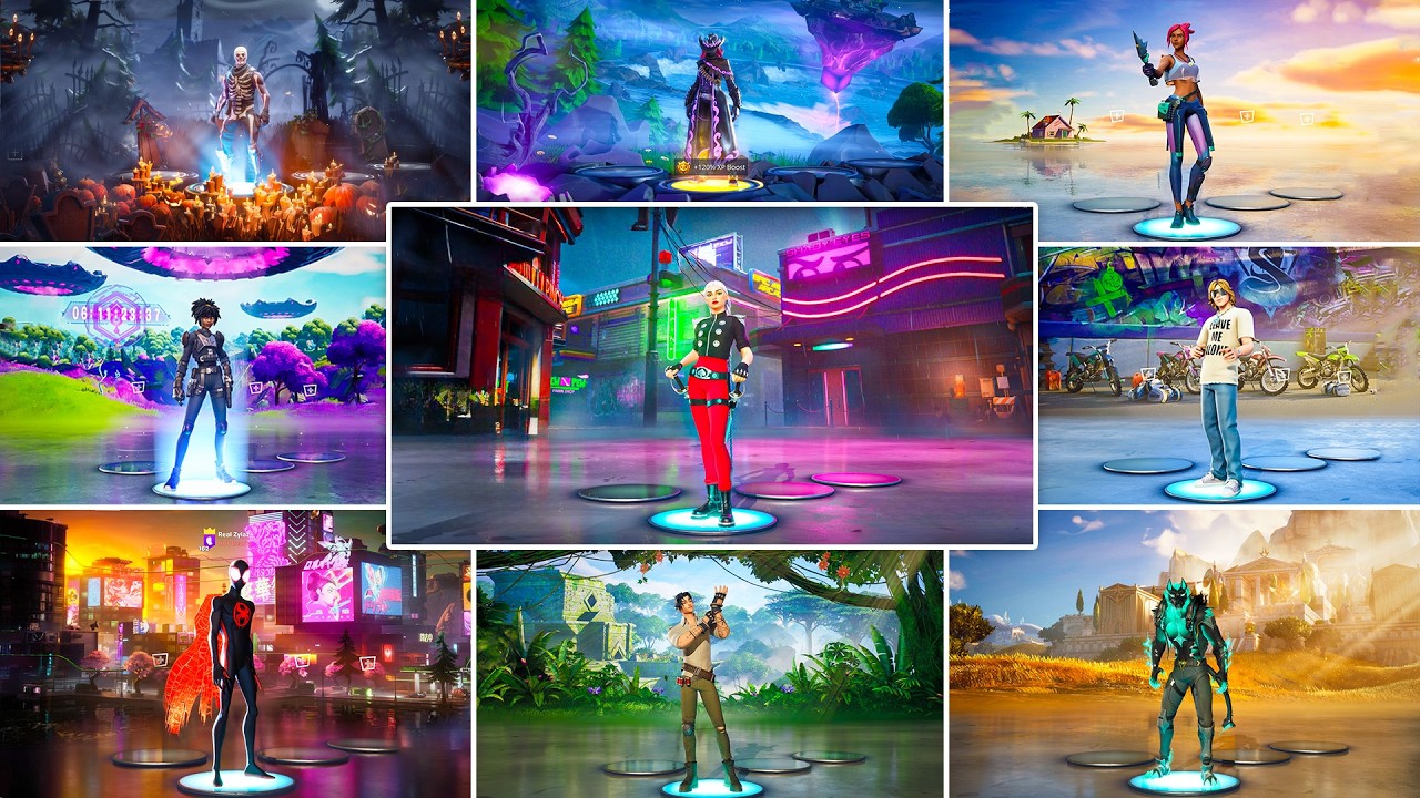 Evolution of All Fortnite Lobby Backgrounds (Chapter 1 Season 1 - Chapter 6 Season 2)