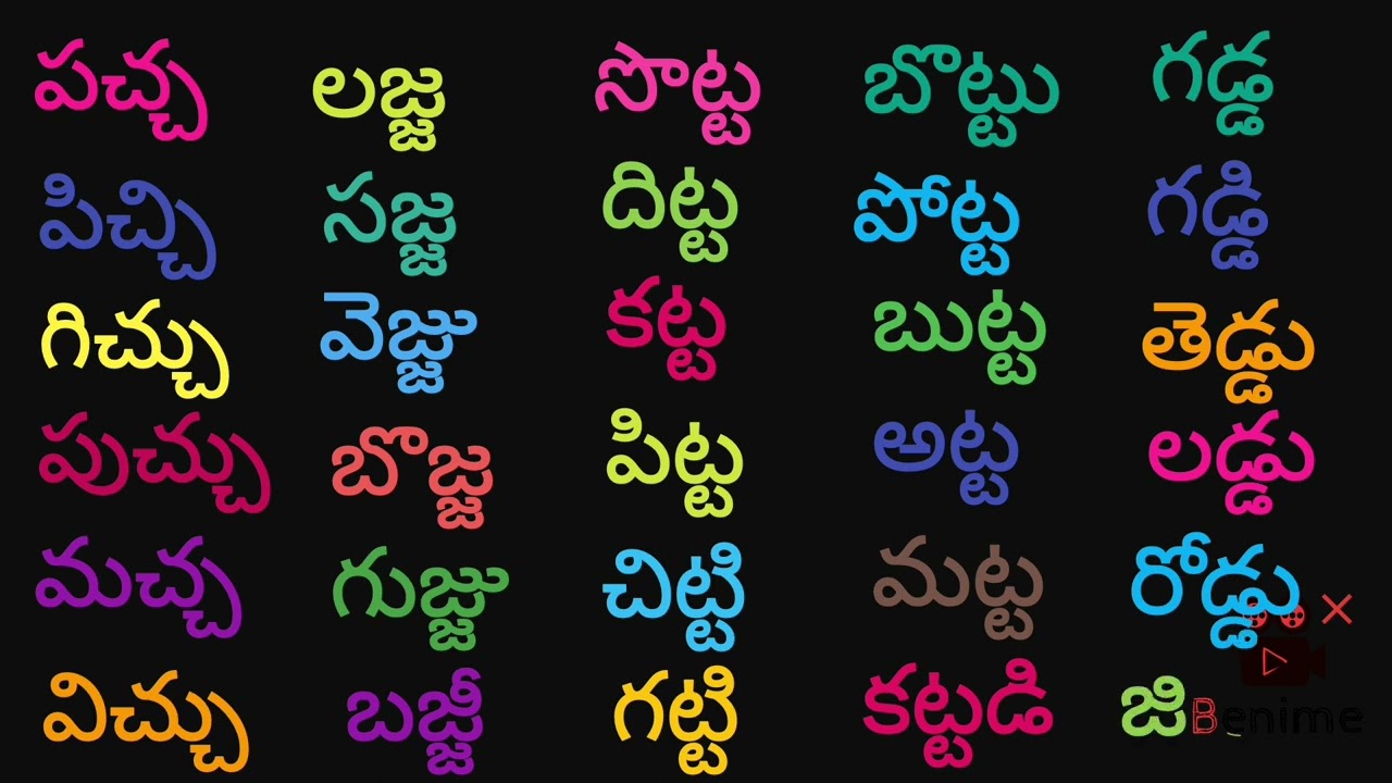 ద్విత్వాక్షరపదాలు 😀