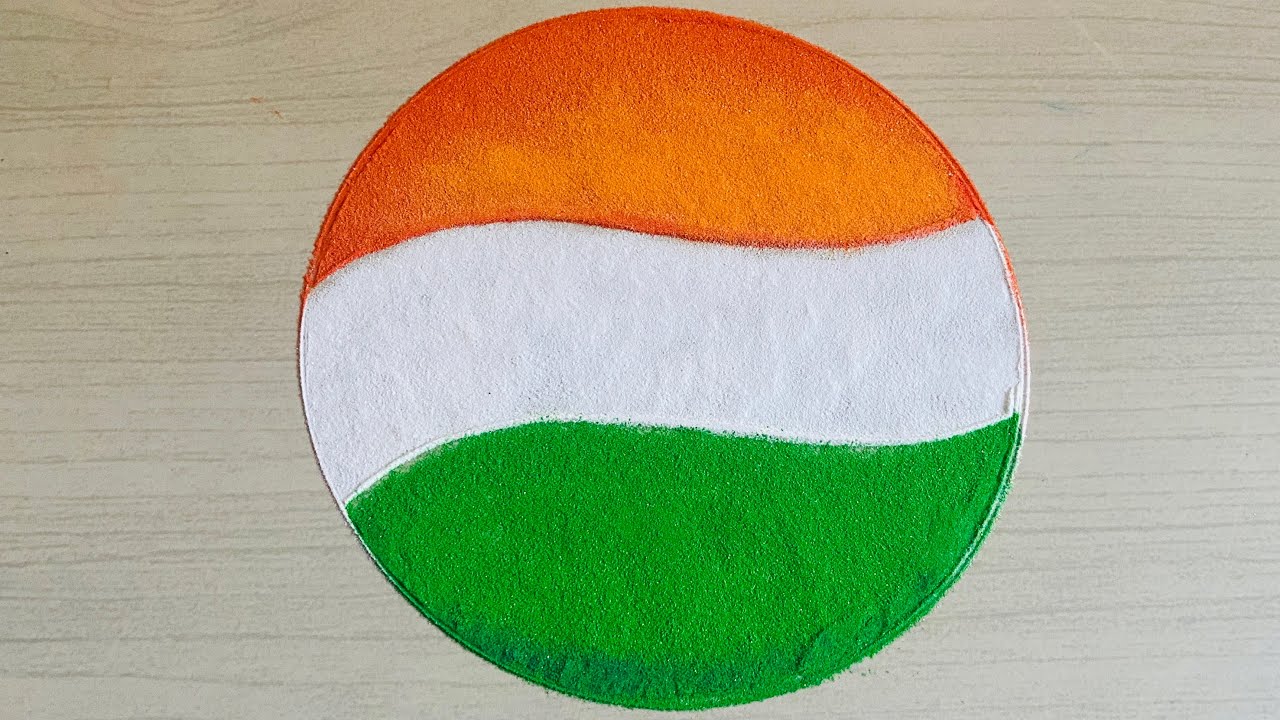 Easy Tiranga Rangoli Design 🇮🇳 Republic Day Rangoli 2026 | Rangit Rangoli 