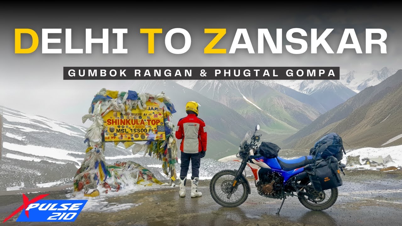 Delhi to Zanskar Valley on HERO XPULSE 210 | Gonbo Rangjon & Phugtal Monastery