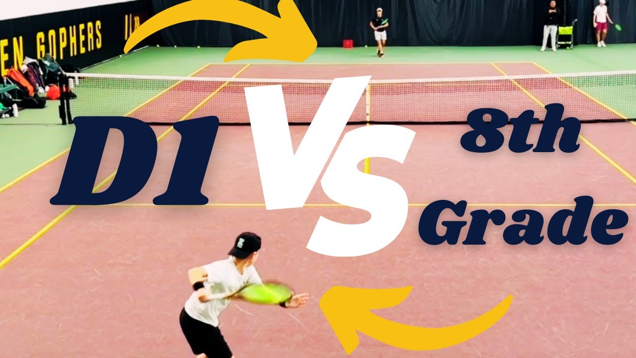 Can an 8th Grader Beat a Current D1 Tennis Star?