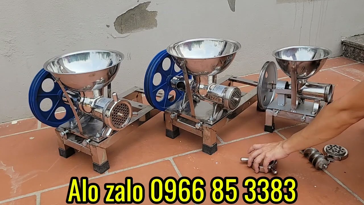 cối xay cá,cối xay cua đồng,cối xay xương,cối xay xay chả cá,cối siết mỡ 12 22 và 32 inox