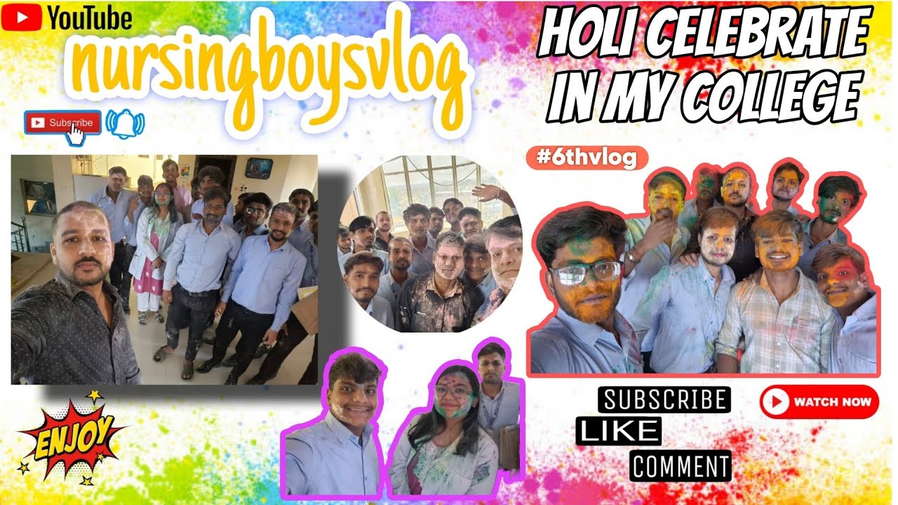 #7thvlog  #holi celebrate in  my City nursing college @priyanshu_kr_ydv #bscnursing #college #viral 