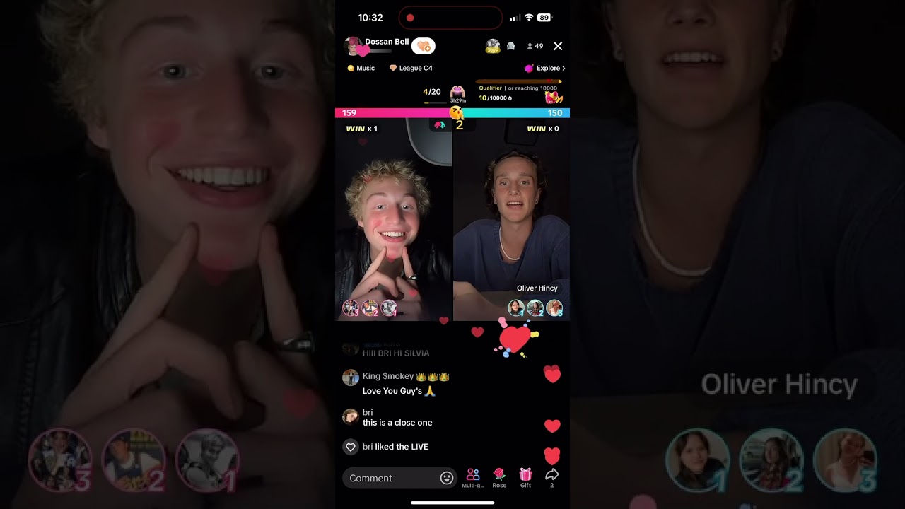Ollie Hincy and Dossan Bell TikTok live // July 21, 2024