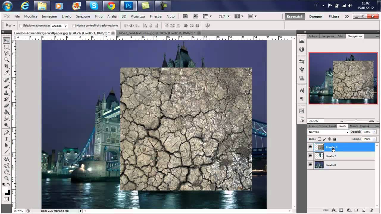 photoshop tutorial applicare texture