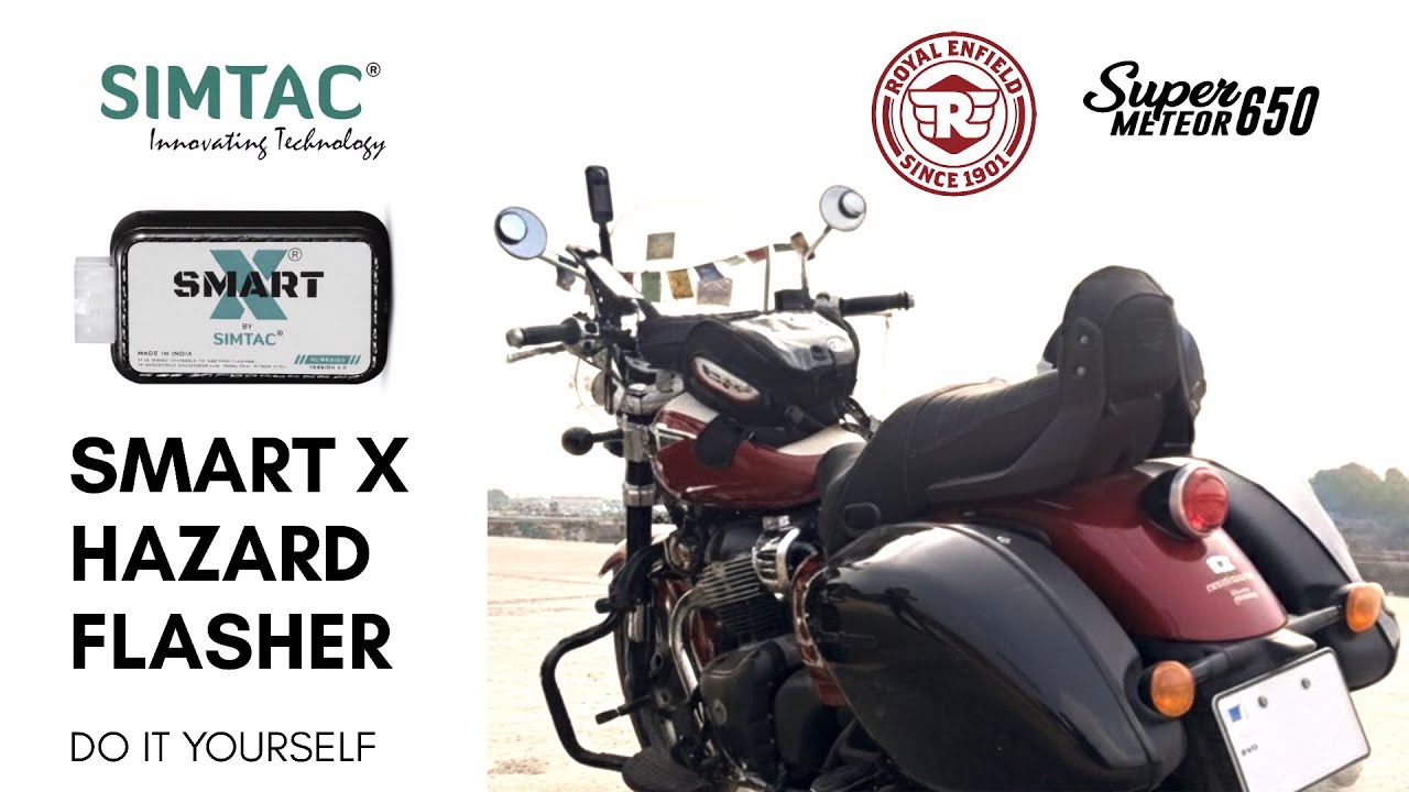 Simtac smart X hazard flasher | Do it yourself | Super meteor 650