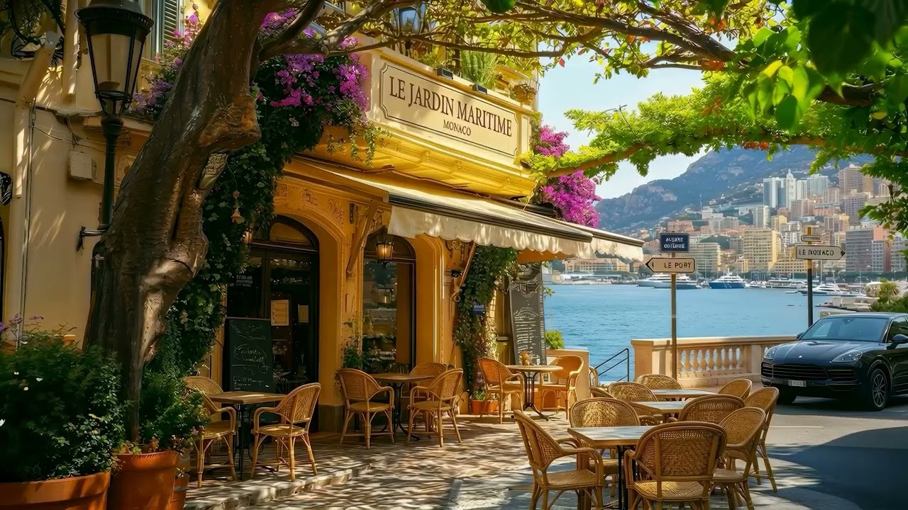 Coastal Coffee Shop Ambience ☕ Light Jazz & Nature Background04 03 джаз
