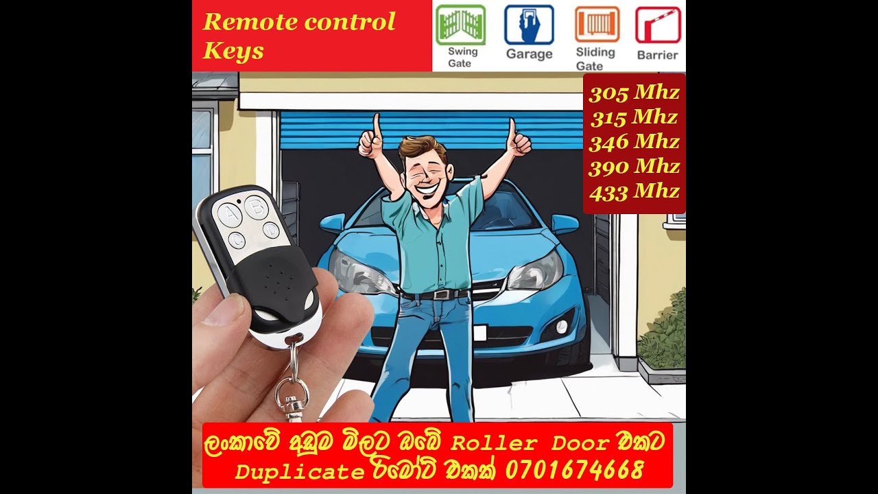 Copy or Duplicate Garage, Roller Door, and Shutter Remotes in Sri Lanka | Sinhala Guide