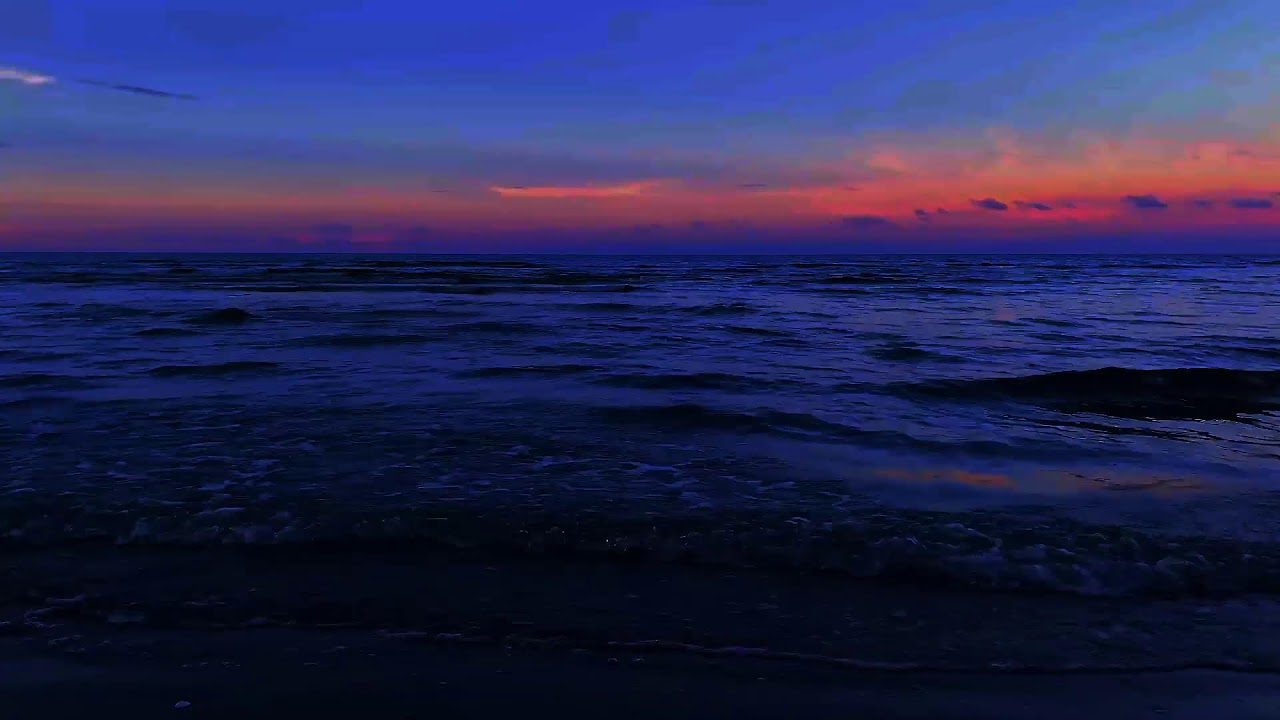 Sleep Background with Calm Night Ocean | Ocean Waves Sound