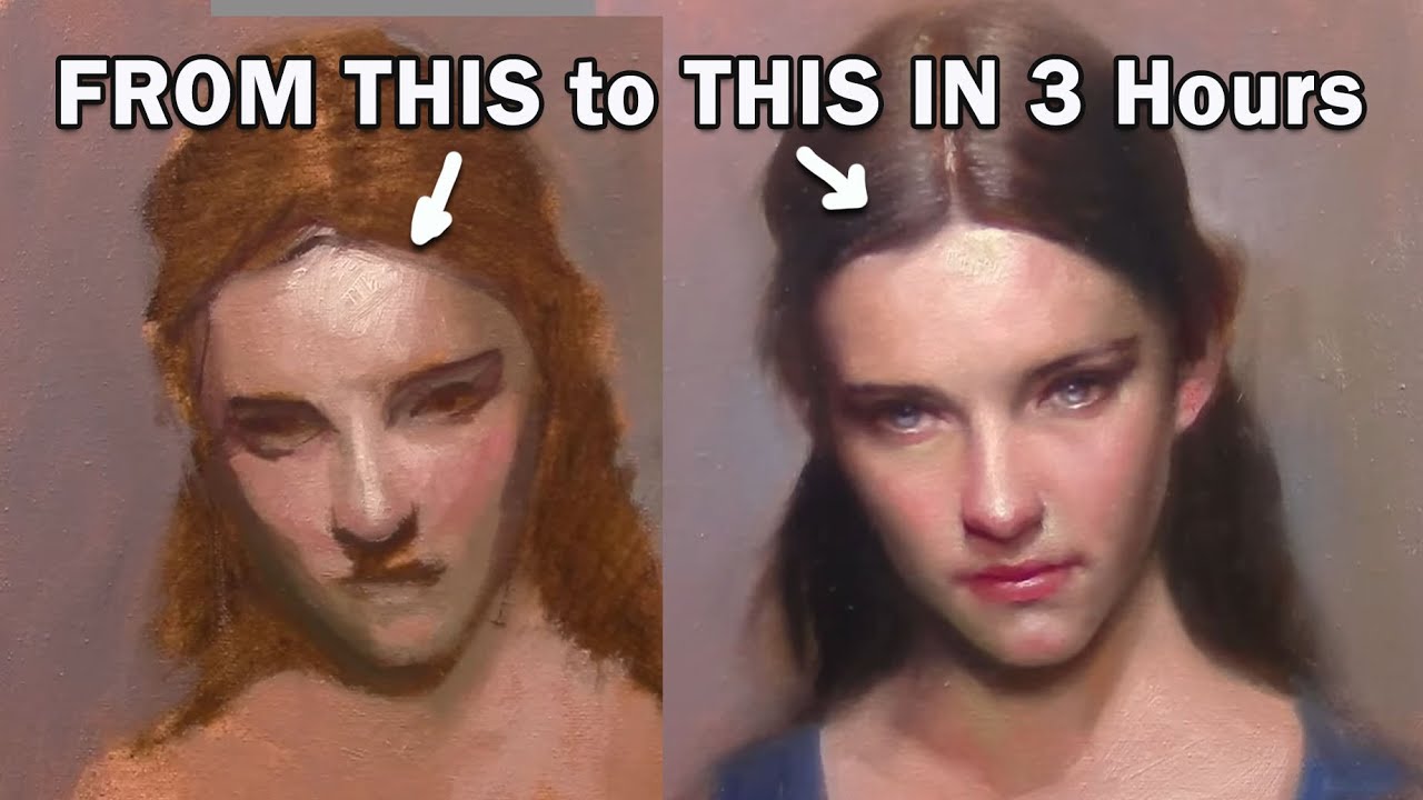 Painting a Realistic Oil Portrait LIVE – Watch the Transformation!