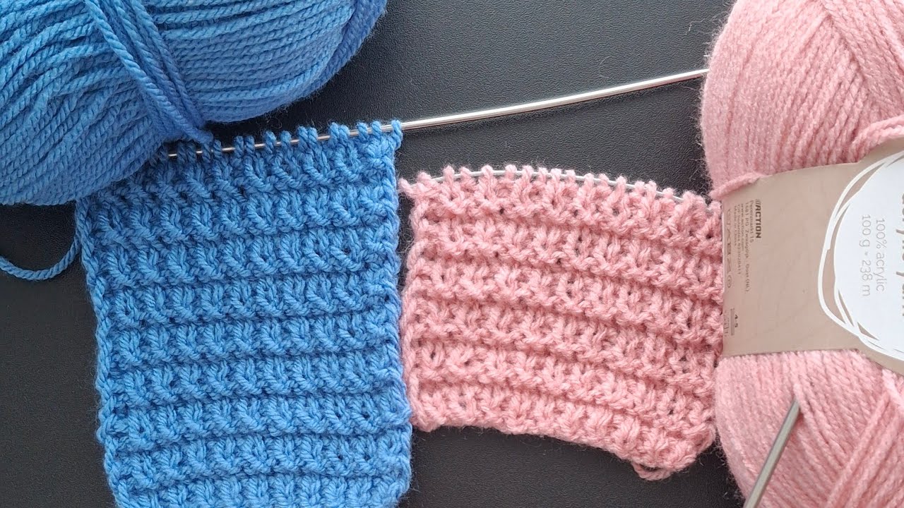 МК🧶Всего 4 ряда и как красиво.Универсальный узор.Вязание спицами для начинающих 🧶Knitting 