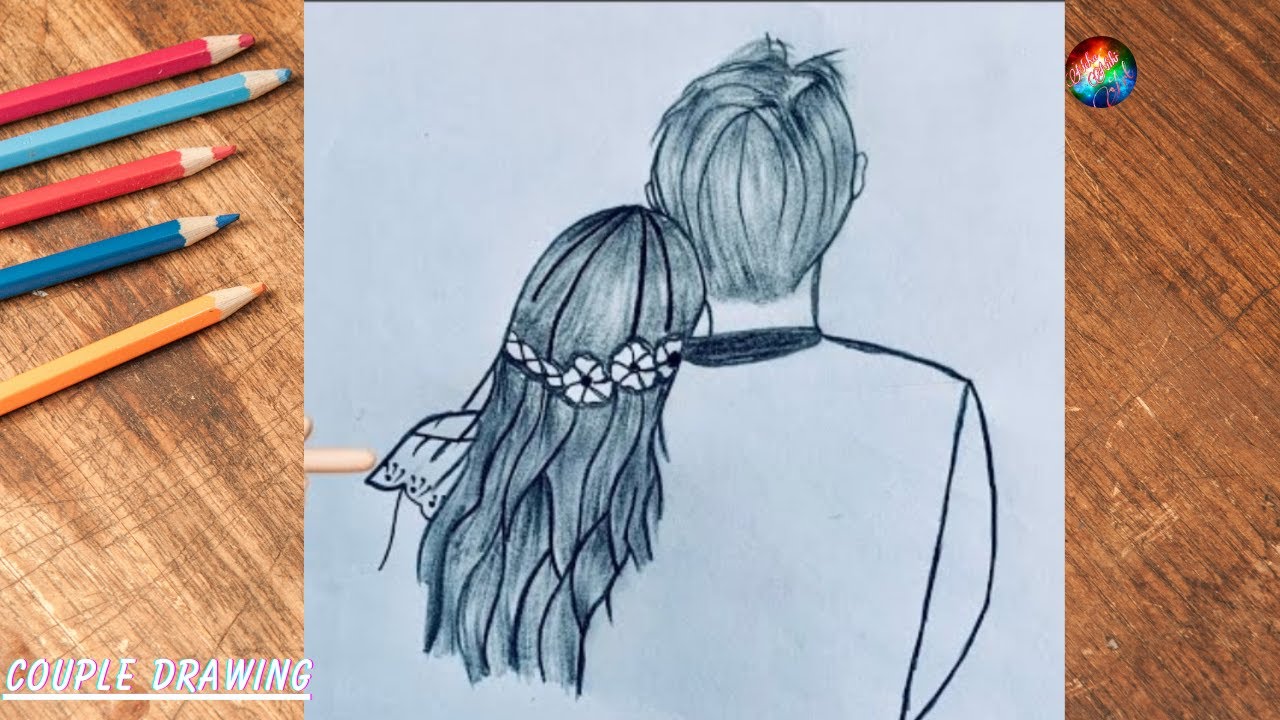 couple drawing | love couple drawing | Valentines day drawing |14 Feb drawing