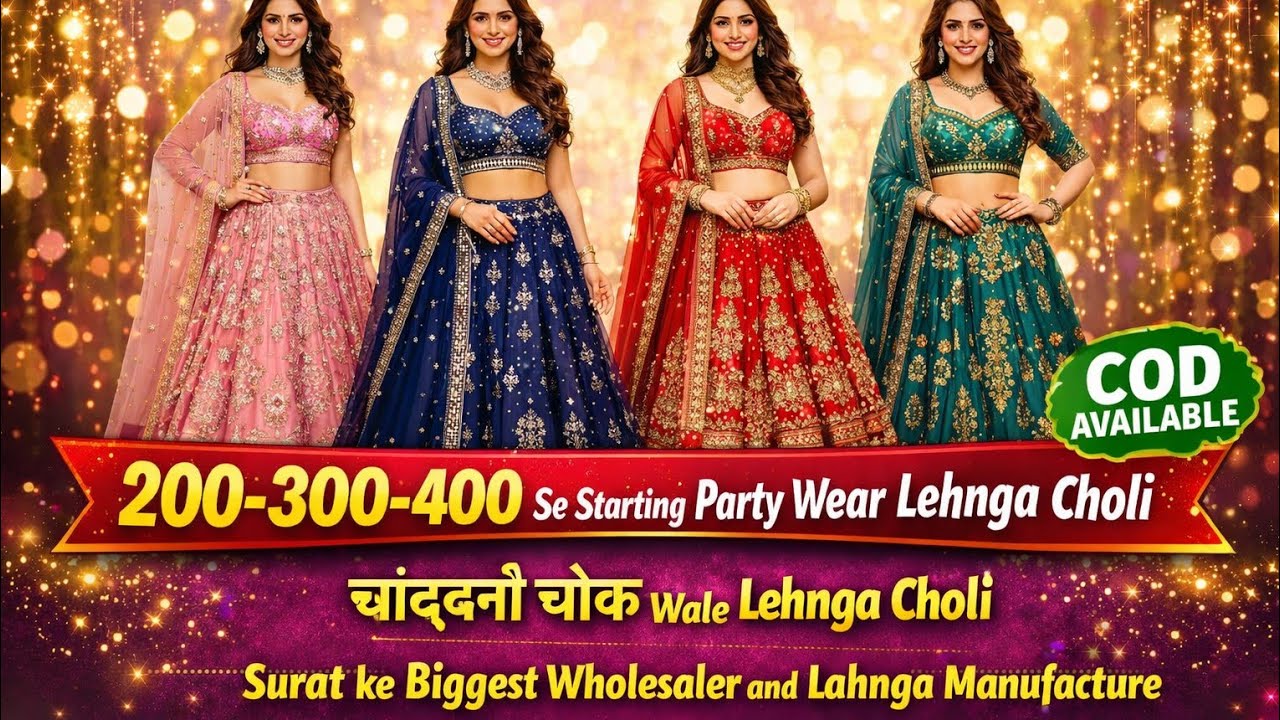 💫HOLI SPECIAL LAHNGA CHOLI ✨Cheapest price lahenga choli surat textile market ✨  ord----8460899869 