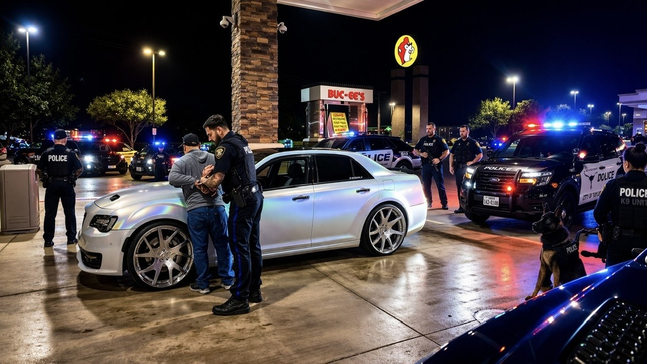 PC FIRST DAY IN DALLAS AND HE GOING TO JAIL IN MY HELLCAT 300!! 