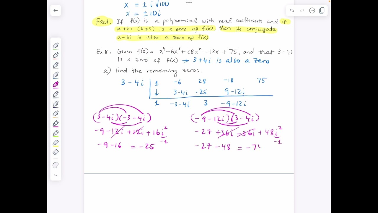Factoring with Complex Numbers